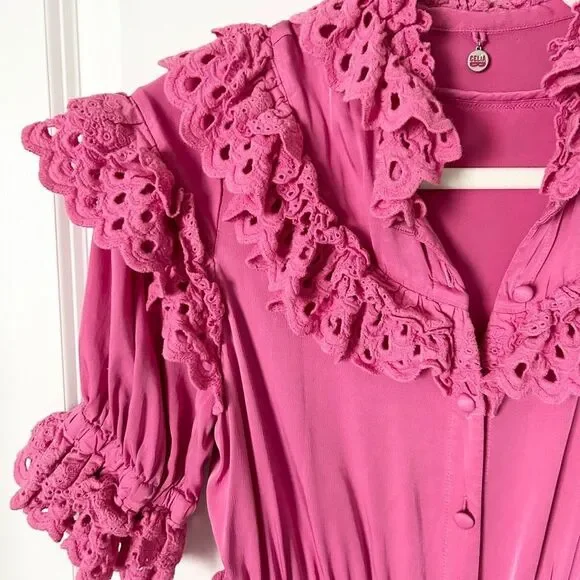 CeliaB Pink Ruffled Mini Dress - Picture 3 of 6